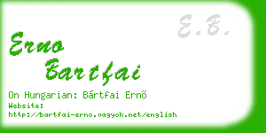 erno bartfai business card
